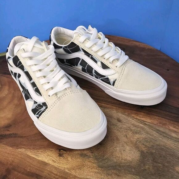 VANS Old Skool Mosaic Checkerboard Suede Canvas Multi White Women's 7 Men's 5.5 - Picture 1 of 12